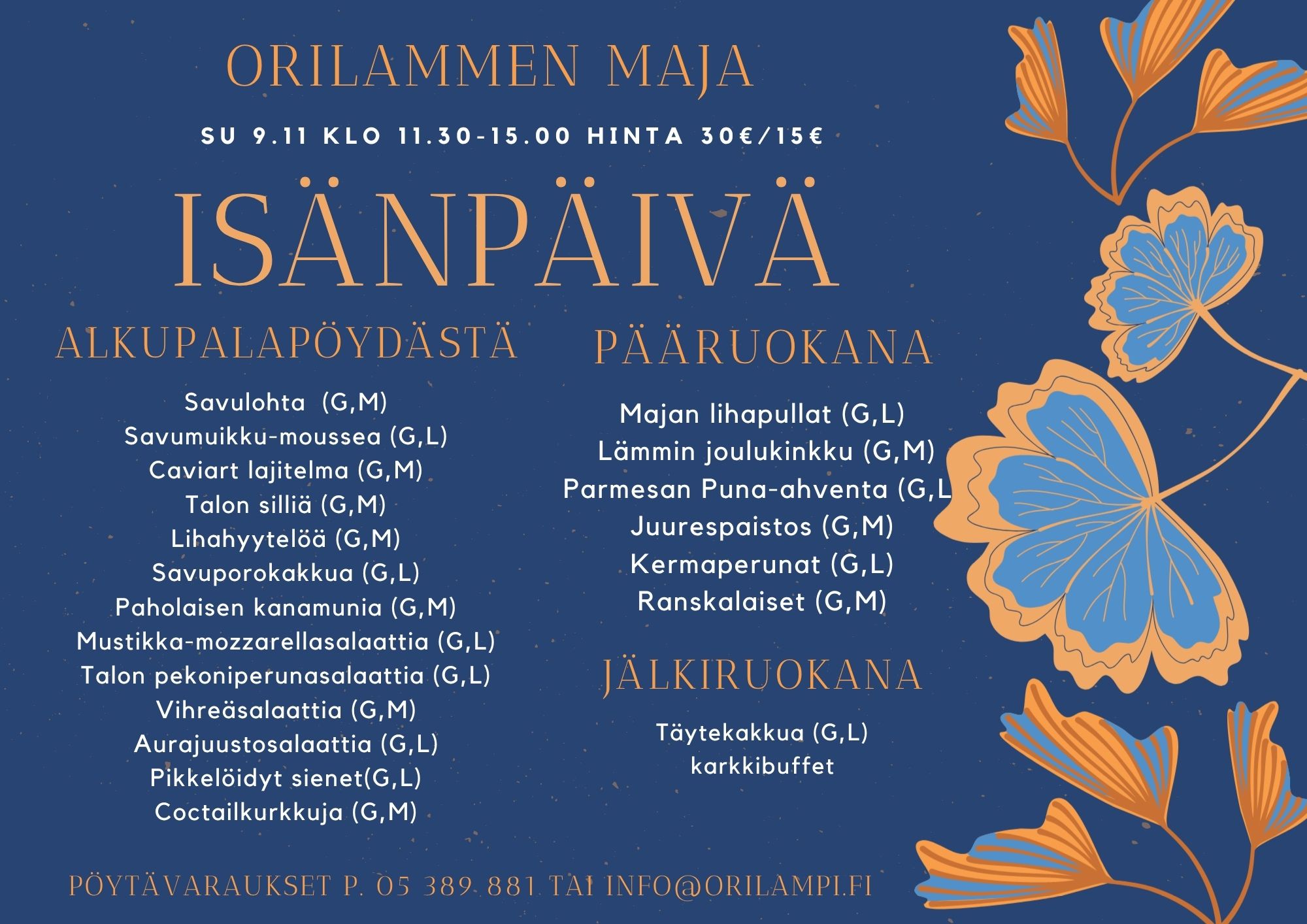 Black Warm Illustrated Leaves Thanksgiving Menu (1)