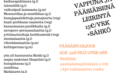 Pääsiäisen 2026 menu